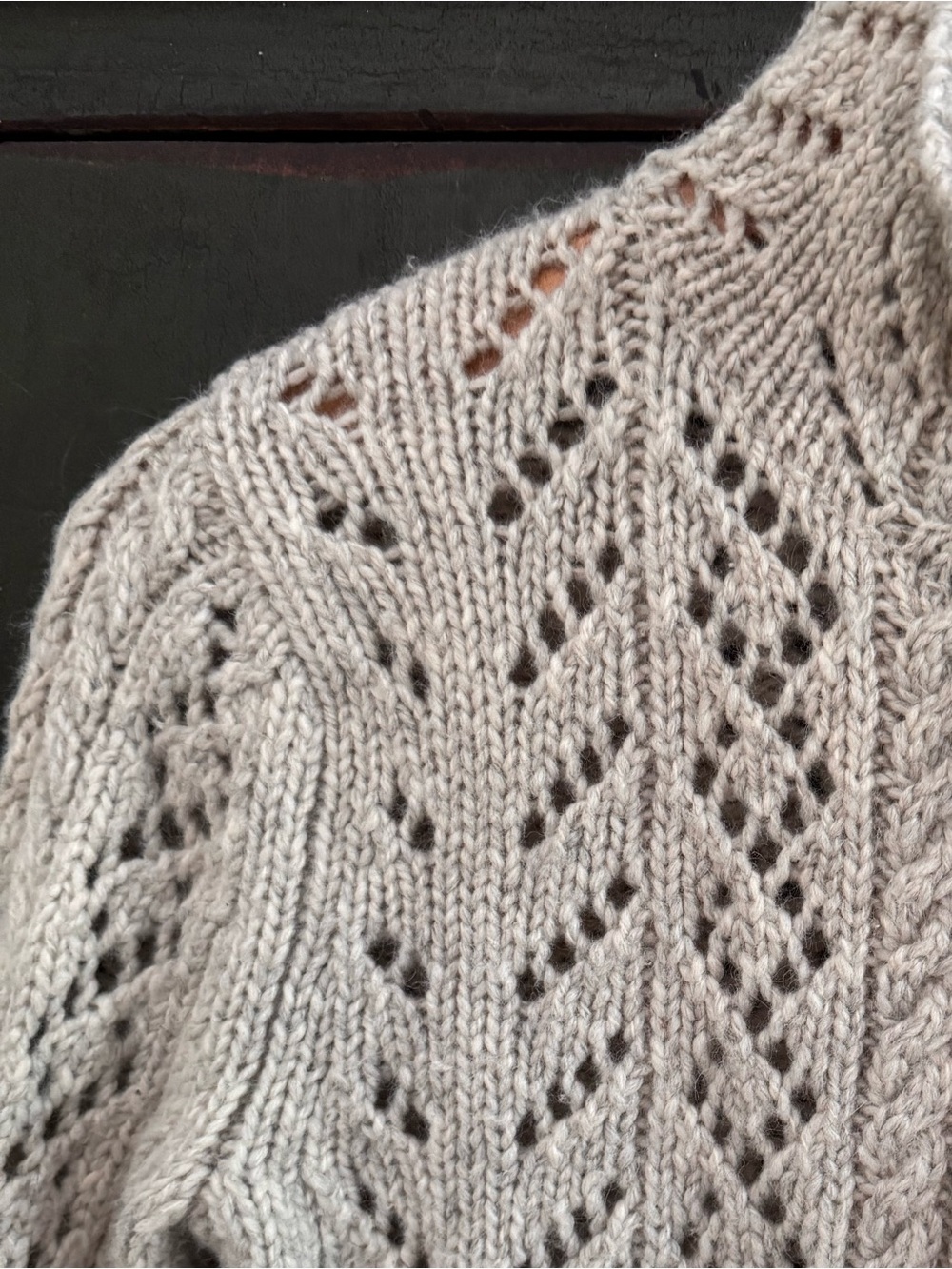 VTG Y2K Abercrombie & Fitch Pointelle Lambswool Zip Cardigan Sweater Small - Picture 4 of 14